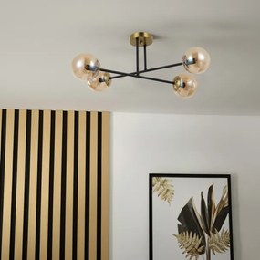 Brilagi - Plafonieră aplicată MALIVA 4xE14/15W/230V, aurie