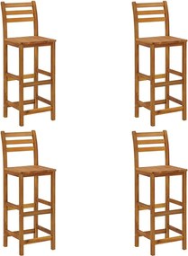 vidaXL Taburete de bar, 4 buc., lemn masiv de acacia