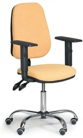 Scaun de lucru Alex cu cotiere, galben
