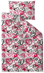 Lenjerie de pat din microfibra STREET LOVE gri Dimensiune lenjerie de pat: 70 x 90 cm | 140 x 200 cm