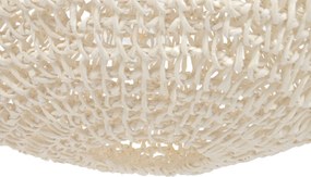 Lustră suspendată din fibre naturale împletite, natur, 35 x 65 cm, „Conches”