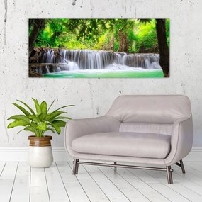 Tablou - cascada din Kanchanaburi, Thailanda (120x50 cm)