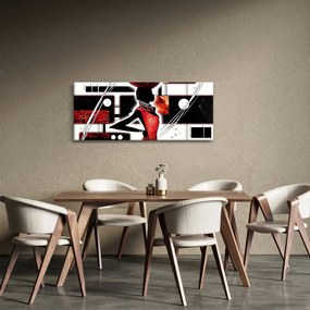 Tablou picuturii cu damă străveche (120x50 cm)