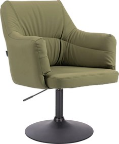HR840N Scaun Khaki Piele Ecologica Premium Soft cu Bază Neagră