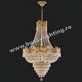 Lustra Renesans Balmo cu Diam 60 cm, Alama Masiv Gold - Bussy Lighting 0165-78-60