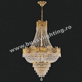 Lustra Renesans Balmo cu Diam 60 cm, Alama Masiv Gold - Bussy Lighting 0165-78-60