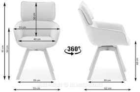 Scaun Doris (gri + stejar). 1111033