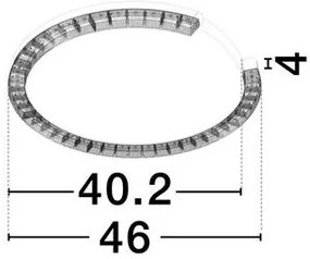 Plafoniera circulara aluminiu negru GREAMY D-46cm
