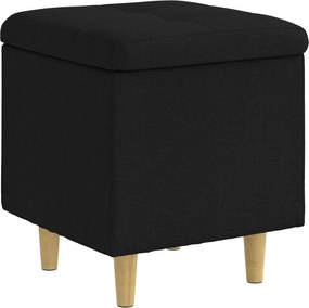 vidaXL Ottomană de depozitare cu pernă Negru 40 x 40 x 45 cm țesătură