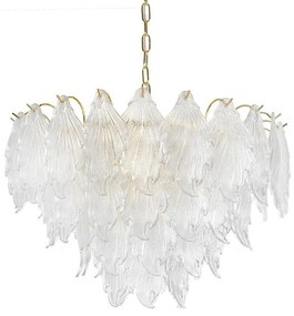 Lustra suspendata metal auriu si sticla SCARLETT 60