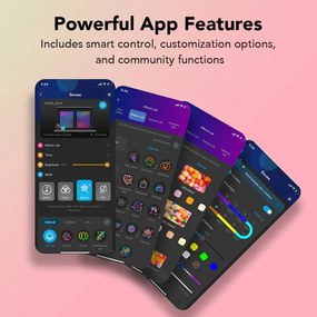 Smart LED banda Govee RGBIC H612CCD1, 36 W, 10 m, RGBICW, 240 LED-uri, Bluetooth, Wi-Fi, Matter, Alexa, Google Assistant,  Negru