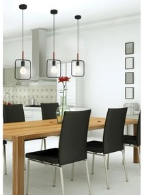 Lustră pe cablu FRAME 1xE27/60W/230V negru