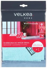 Laveta curatare geamuri, microfibra, Smart Fiber, 33 x 32 cm, Velkea