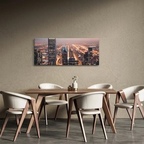 Tabloul cu metropolă luminată (120x50 cm)