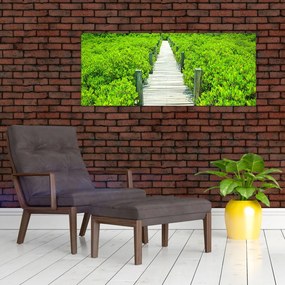 Tablou - poteca din lemn (120x50 cm)