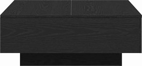 vidaXL Masă de cafea Stejar Negru 80 x 80 x 31 cm