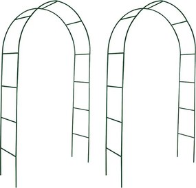 vidaXL Pergolă arcuită pentru grădină, 2 buc