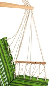 Scaun balansoar suspendabil, verde / alb, JAMBI