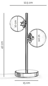 ONLI - Lampă de masă KIMBERLY 2xG9/6W/230V 40 cm crom lucios