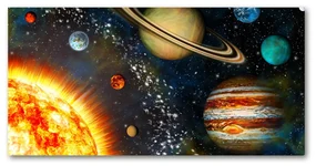 Tablou sticlă acrilică Sistem solar