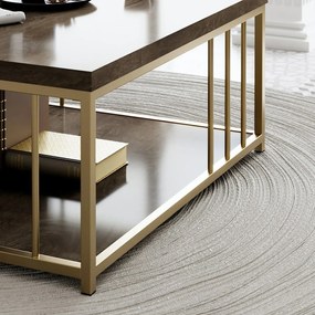 Măsuță de conferință Zenn Walnut and Gold