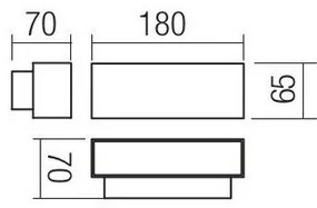 Redo 90095 - Aplică de perete pentru exterior PLANIT, LED 10W, 230V, 3000K, IP54, alb