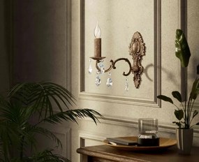 Aplica de perete din alama si cristal Venezia