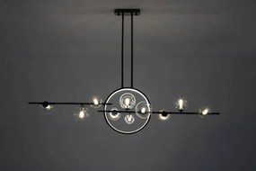 Lustra moderna cu 10 de surse de lumina si LED LINEA TWIN 120