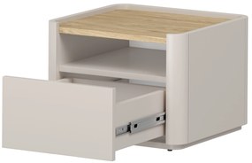 Noptieră Elivo 50 cm cu sertar - cașmir / stejar uleiat