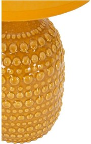 Veioză galben-muștar din ceramică cu abajur textil (înălțime 30,5 cm) Points – Mauro Ferretti
