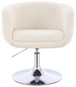 HR333N Scaun Boucle Crem cu Bază Cromata