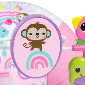 Leagăn cu vibrații pentru bebeluși PINK PARADISE Bright Starts