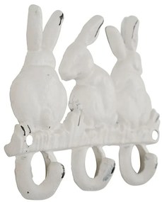 Cuier de perete decorativ, din fonta, L20 cm, Le Lapin