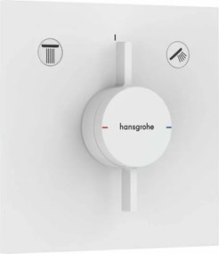 Baterie dus incastrata alb mat Hansgrohe DuoTurn E 2 functii