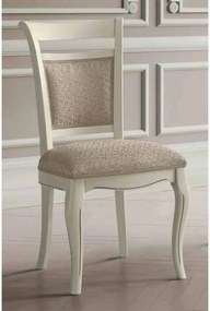 Scaun lemn masiv crem Ellen, 51 × 60 × 102 cm