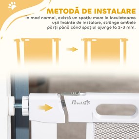 PawHut Poarta Siguranta Reglabila 75‑103 cm | Aosom Romania