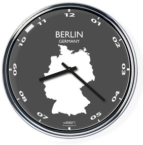 Ceas de birou (deschis sau întunecat) - Berlin / Germania, diametru 32 cm | DSGN, Výběr barev Tmavé