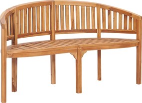 vidaXL Bancă în formă de banană, 151 cm, lemn masiv de tec