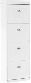 Pantofar SEBER TYP 3, alb, PAL, 54x24x152 cm