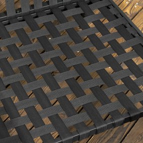 Outsunny Set mobilier de grădină 4 piese 4 persoane cu canapea cu 2 locuri fotolii și masă de cafea 8 perne negru gri închis | Aosom Romania