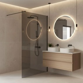 Paravan de dus Rea Flexi Grey / Titan 80