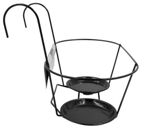 Suport metalic dublu ghiveci flori 39x26 cm