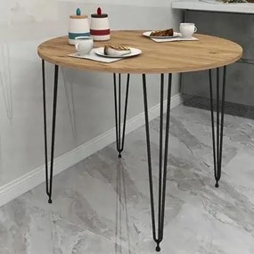 Masa bucatarie rotund texturata, Homs 70x70x75 cm, A0047