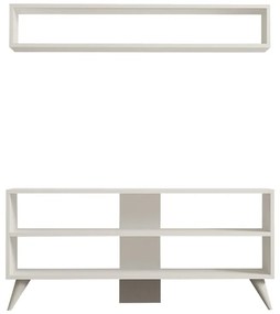 Set mobilier pentru living Prestige, Pako World, Alb, 120x29x50 cm