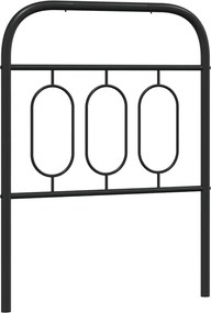 vidaXL Tăblie de pat de schimb metalică, negru, 75 cm