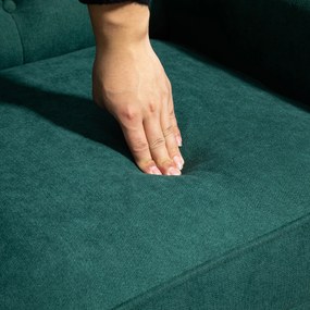 HOMCOM Scaun Accent Clasic cu Picioare de Lemn, Verde închis | Aosom Romania