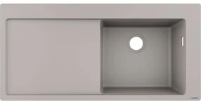 Chiuveta compozit Hansgrohe S51 SilicaTec gri beton dreapta 105x51 cm