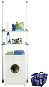 Raft telescopic de bucătărie și baie, HERKULES Rafturi duble pentru dulap, 2 nivele, WENKO