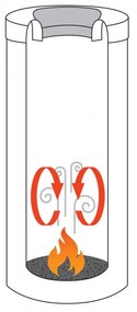 Coș Brabantia Flame Guard 647074, 30 l, Rezistent la foc, Coș interior metalic, Inox, Inox