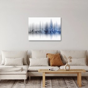 Tablou - Panorama orașului, albastru-gri (70x50 cm)